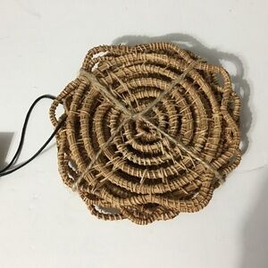Hand-Woven Palm Coasters, Set of 4